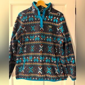 LLBean women’s pullover sweater fleece Large